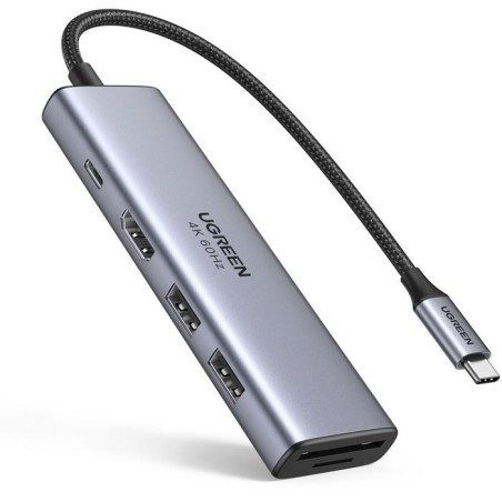 Adaptateur USB-C multifonction - UGREEN - Avec PD - Gris