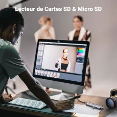 Adaptateur USB-C multifonction - UGREEN - Avec PD - Gris
