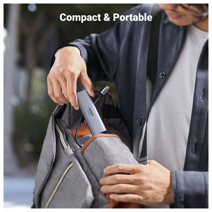 Adaptateur USB-C multifonction - UGREEN - Avec PD - Gris Adaptateur USB-C multifonction - UGREEN - Avec PD - Gris