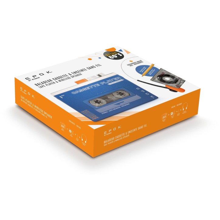 Baladeur Cassette - BIGBEN - Bluetooth - REWIND+ - Bleu Baladeur Cassette - BIGBEN - Bluetooth - REWIND+ - Bleu