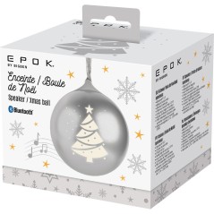 Enceinte bluetooth - BIGBEN - Format Boule de Noël - Argent