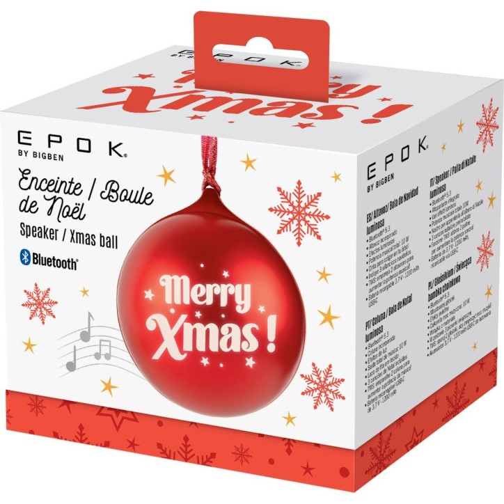 Enceinte bluetooth - BIGBEN - Format Boule de Noël - Rouge Enceinte bluetooth - BIGBEN - Format Boule de Noël - Rouge