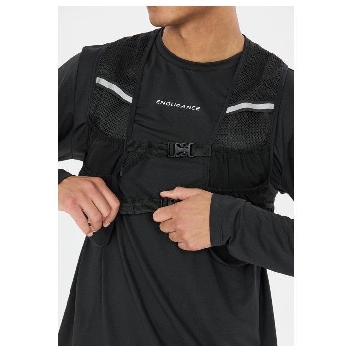 Gilet de Course - ENDURANCE - Boona Gourdes Souples Inclues - Taille L/XL - Noir Gilet de Course - ENDURANCE - Boona Gourdes Souples Inclues - Taille L/XL - Noir