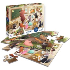 2 Puzzles - SENTOSPHERE - 24 pieces - Vive l'Ecole - Observation - Mé