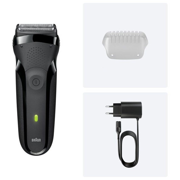 Rasoir électrique - BRAUN - Série 3 300s - 30 min - Noir Rasoir électrique - BRAUN - Série 3 300s - 30 min - Noir