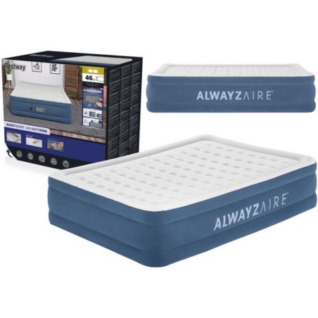 Matelas gonflable - BESTWAY - 67624 - 203x152x46 cm - Bleu/Blanc - Cam