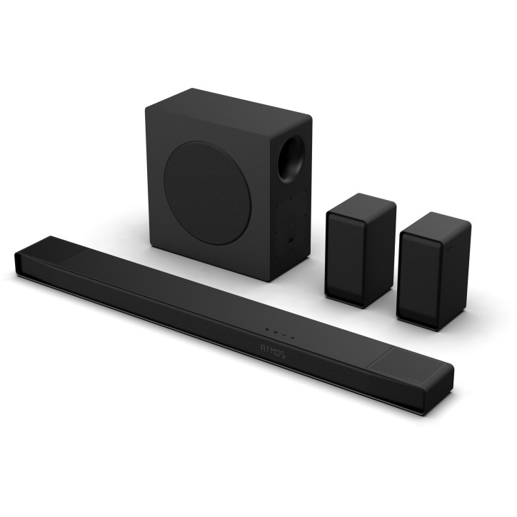 Barre de son - HISENSE - AX5140Q - 5.1.4 Canaux - Dolby Atmos & DTS:X - 520W - Caisson et enceintes arriere sans fil - HDMI eARC Barre de son - HISENSE - AX5140Q - 5.1.4 Canaux - Dolby Atmos & DTS:X - 520W - Caisson et enceintes arriere sans fil - HDMI eARC