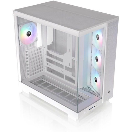 Boîtier PC sans alimentation - THERMALTAKE - View 380 XL TG ARGB Snow - Moyen tour - Format ATX - 4x120mm A-RGB inclus - Blanc