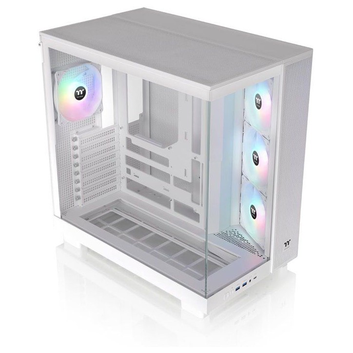 Boîtier PC sans alimentation - THERMALTAKE - View 380 XL TG ARGB Snow - Moyen tour - Format ATX - 4x120mm A-RGB inclus - Blanc Boîtier PC sans alimentation - THERMALTAKE - View 380 XL TG ARGB Snow - Moyen tour - Format ATX - 4x120mm A-RGB inclus - Blanc