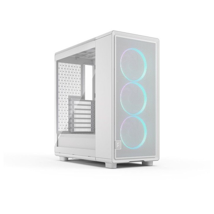 Boîtier PC - Fractal Design - FD-C-EPO1A-05 - Blanc - Verre trempé - Éclairage RGB - 3 ventilateurs inclus Boîtier PC - Fractal Design - FD-C-EPO1A-05 - Blanc - Verre trempé - Éclairage RGB - 3 ventilateurs inclus