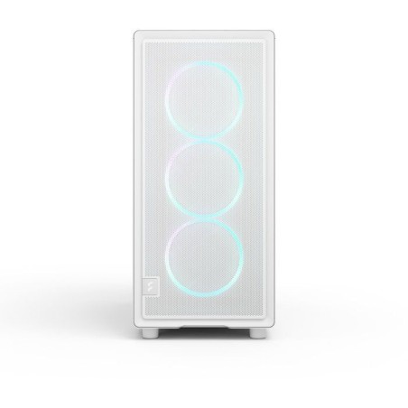 Boîtier PC - Fractal Design - FD-C-EPO1A-05 - Blanc - Verre trempé - Éclairage RGB - 3 ventilateurs inclus