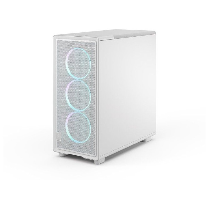 Boîtier PC - Fractal Design - FD-C-EPO1A-05 - Blanc - Verre trempé - Éclairage RGB - 3 ventilateurs inclus Boîtier PC - Fractal Design - FD-C-EPO1A-05 - Blanc - Verre trempé - Éclairage RGB - 3 ventilateurs inclus