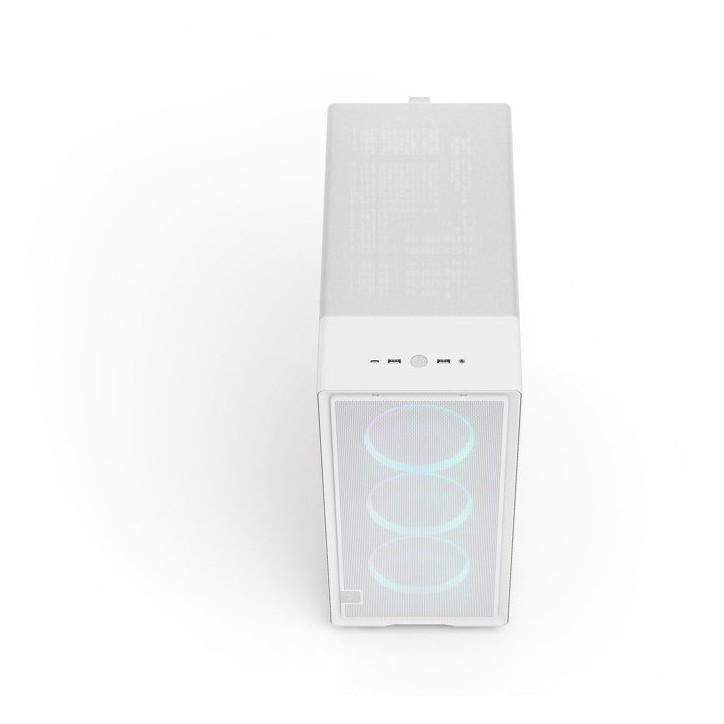 Boîtier PC - Fractal Design - FD-C-EPO1A-05 - Blanc - Verre trempé - Éclairage RGB - 3 ventilateurs inclus Boîtier PC - Fractal Design - FD-C-EPO1A-05 - Blanc - Verre trempé - Éclairage RGB - 3 ventilateurs inclus