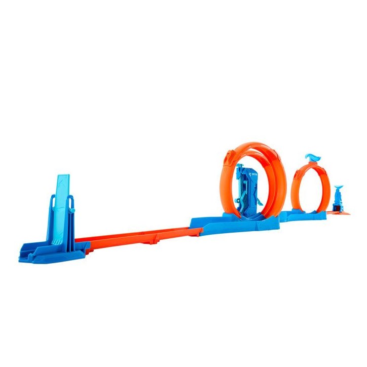 Circuit de bille Hot wheels Créateur de circuits : une frénésie de triples boucles Circuit de bille Hot wheels Créateur de circuits : une frénésie de triples boucles