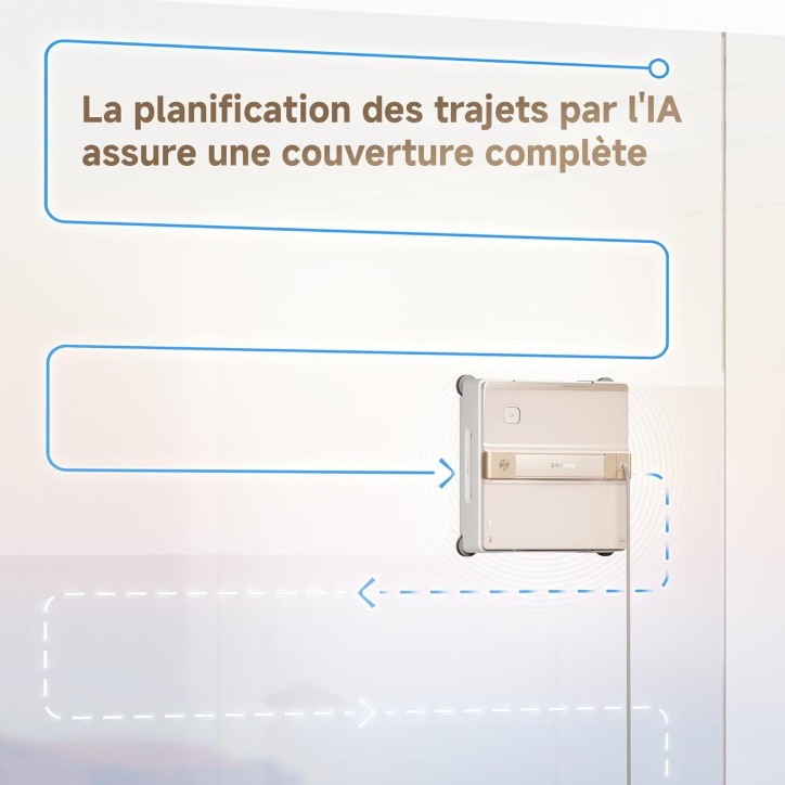 DREAME C1 Station - Robot Laveur de Vitres - Protection Intégrale - Station Mobile - Gestion Automatique du Cordon