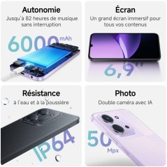 XIAOMI - Redmi Note 15C 5G - 4 / 256 Go - Noir