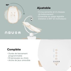 Babymoov Balancelle Bébé Swoon Hoop - Télécommande incluse, Ultra