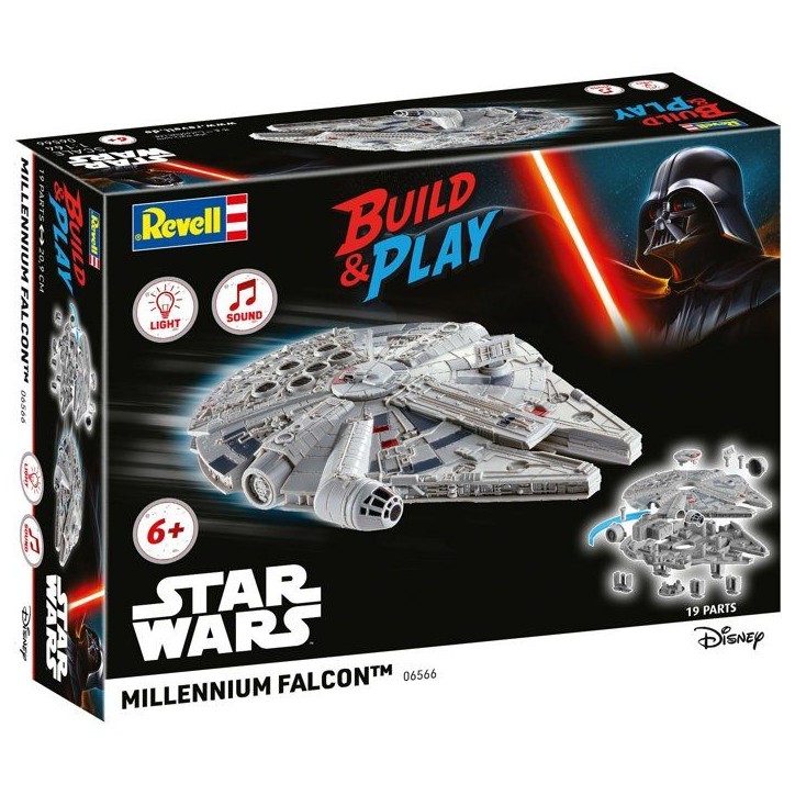 Vaisseau a construire - REVELL - Build & Play - Star Wars - Faucon Millenium - Sons et lumieres - Des 6 ans Vaisseau a construire - REVELL - Build & Play - Star Wars - Faucon Millenium - Sons et lumieres - Des 6 ans