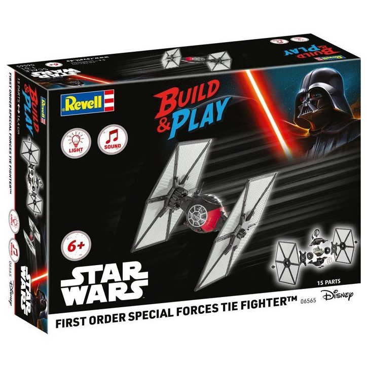 Vaisseau a construire - REVELL - Build & Play - Star Wars - TIE Fighter - Sons et lumieres - Des 6 ans Vaisseau a construire - REVELL - Build & Play - Star Wars - TIE Fighter - Sons et lumieres - Des 6 ans