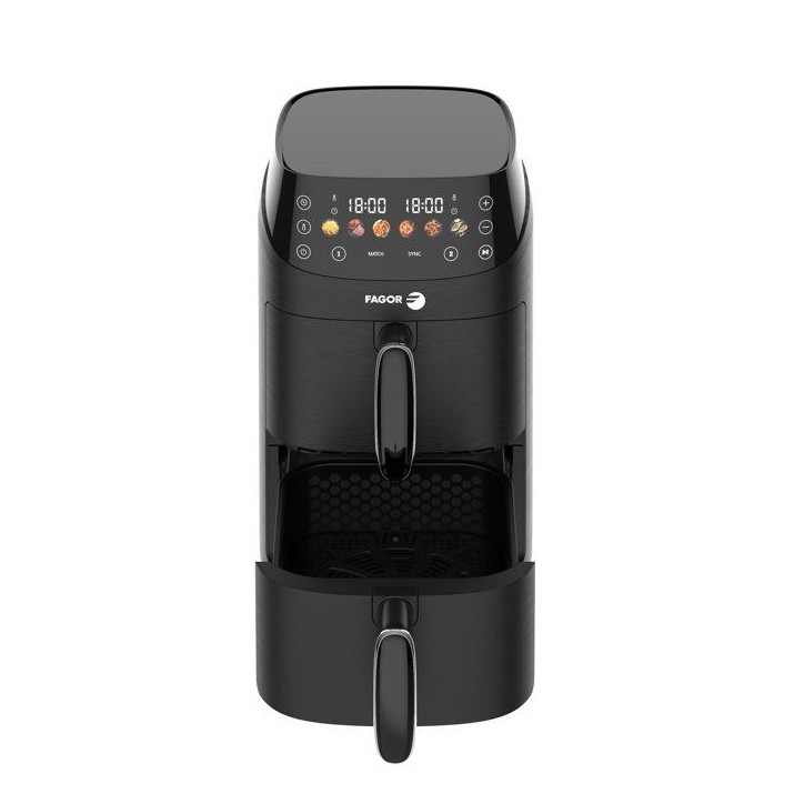 Friteuse sans huile - FAGOR - FG3301 - Capacité 5 L - Double cuves 2,5 L - 6 programmes - 2000 W Friteuse sans huile - FAGOR - FG3301 - Capacité 5 L - Double cuves 2,5 L - 6 programmes - 2000 W