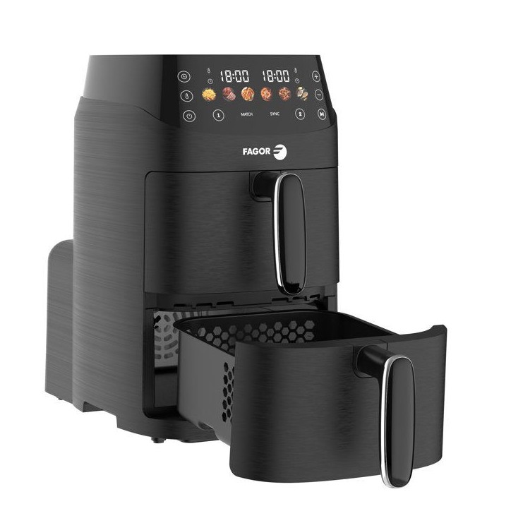 Friteuse sans huile - FAGOR - FG3301 - Capacité 5 L - Double cuves 2,5 L - 6 programmes - 2000 W Friteuse sans huile - FAGOR - FG3301 - Capacité 5 L - Double cuves 2,5 L - 6 programmes - 2000 W