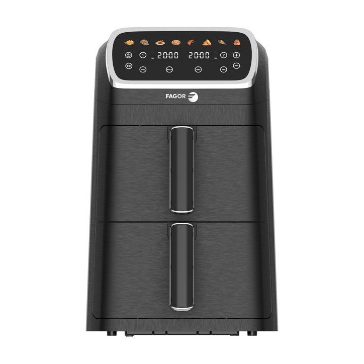 Friteuse sans huile - FAGOR - FG7503 - Capacité 8 L - Double cuves 4 L - 8 programmes - 2600 W Friteuse sans huile - FAGOR - FG7503 - Capacité 8 L - Double cuves 4 L - 8 programmes - 2600 W