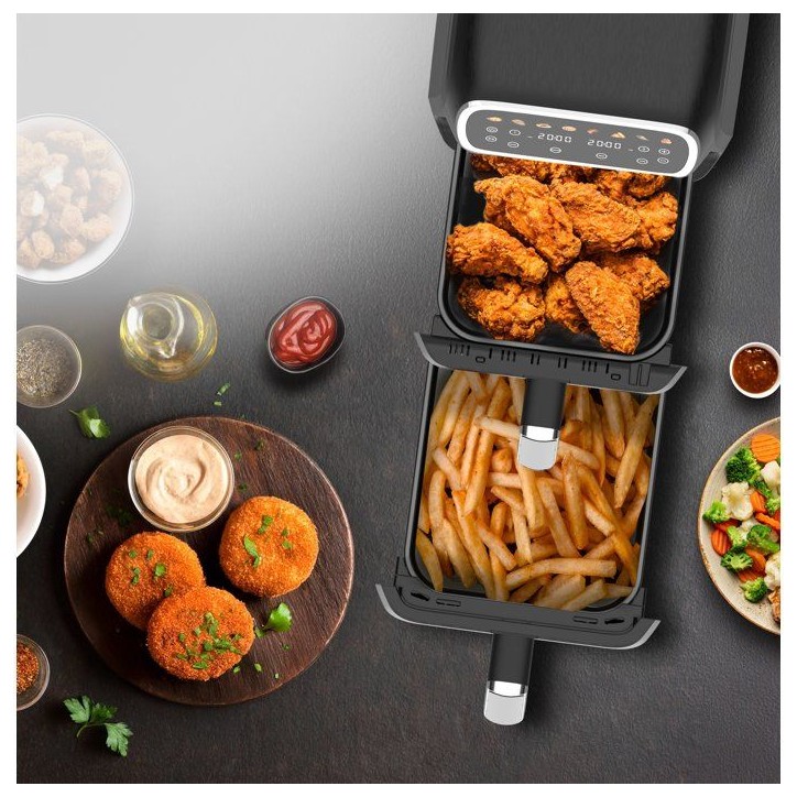 Friteuse sans huile - FAGOR - FG7503 - Capacité 8 L - Double cuves 4 L - 8 programmes - 2600 W Friteuse sans huile - FAGOR - FG7503 - Capacité 8 L - Double cuves 4 L - 8 programmes - 2600 W