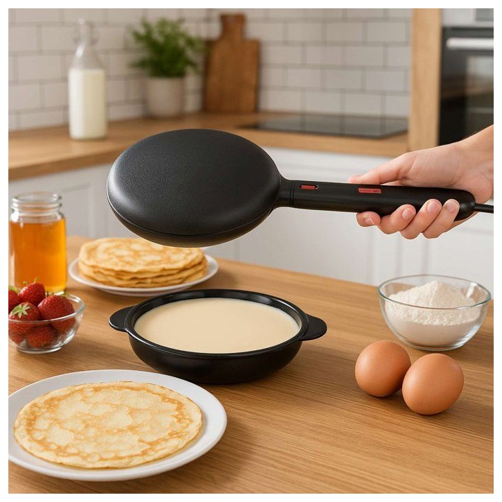 Crepiere électrique Livoo x Marmiton - LIVOO - DOP258CO - 600 W - Ø 20 cm - Poignée thermorésistante - Noir Crepiere électrique Livoo x Marmiton - LIVOO - DOP258CO - 600 W - Ø 20 cm - Poignée thermorésistante - Noir
