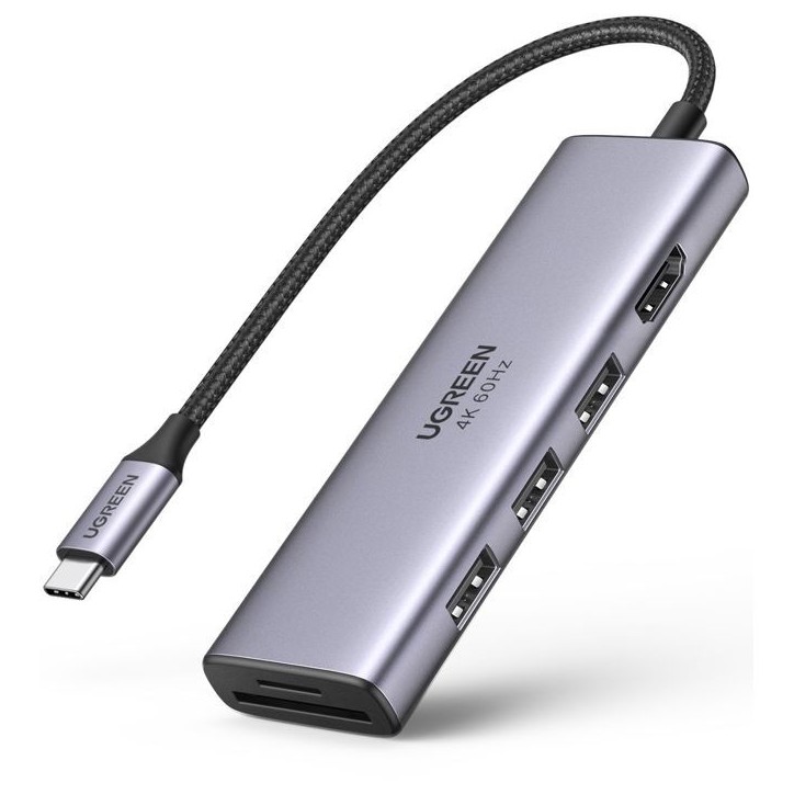Adaptateur USB-C multifonction - UGREEN - Gris Adaptateur USB-C multifonction - UGREEN - Gris