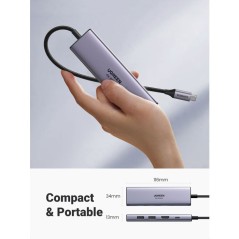 Adaptateur USB-C multifonction - UGREEN - Gris