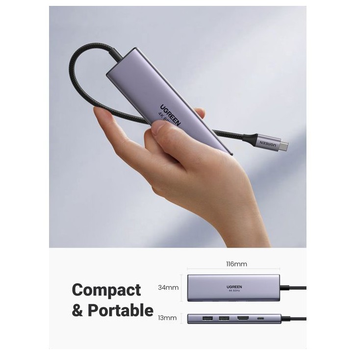 Adaptateur USB-C multifonction - UGREEN - Gris Adaptateur USB-C multifonction - UGREEN - Gris