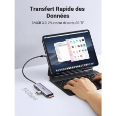 Adaptateur USB-C multifonction - UGREEN - Gris