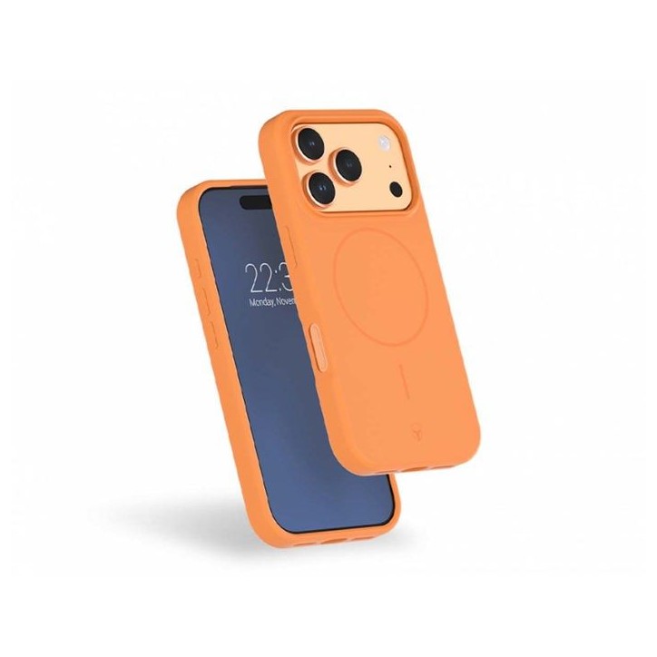 Coque MagSafe - IPhone17 Pro - Silicone Renforcée - Orange Coque MagSafe - IPhone17 Pro - Silicone Renforcée - Orange