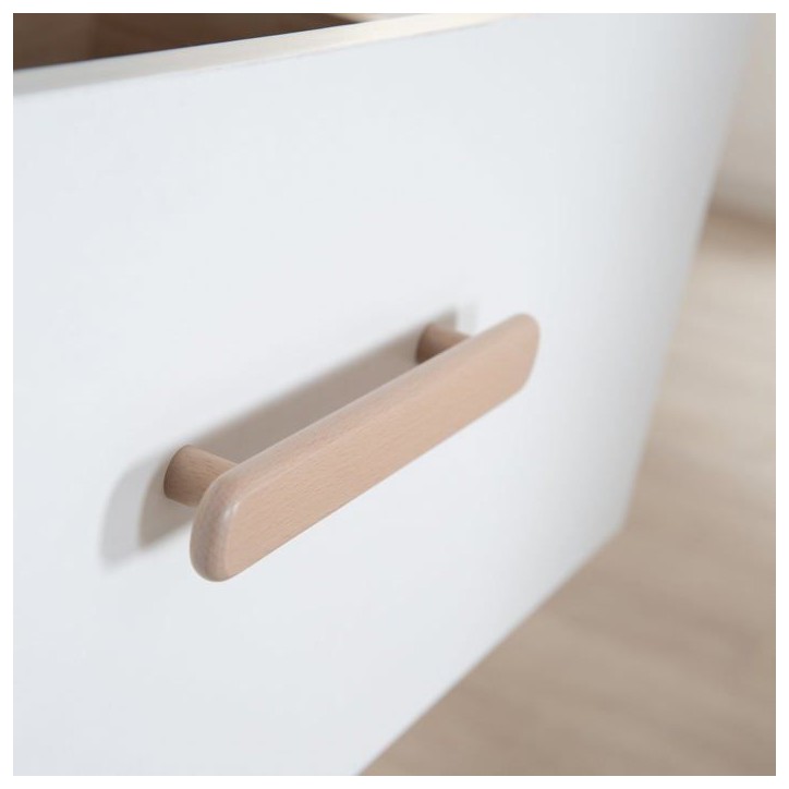 Commode a langer évolutive - ROBA - CABANE - 2 tiroirs - Extension a langer amovible - Chene / Blanc Commode a langer évolutive - ROBA - CABANE - 2 tiroirs - Extension a langer amovible - Chene / Blanc