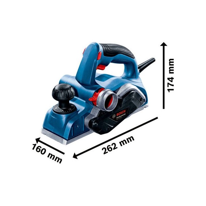 Rabot électrique filaire - BOSCH PROFESSIONAL - GHO 20-82 - 700 W - Semelle aluminium haute précision - Largeur 82 mm