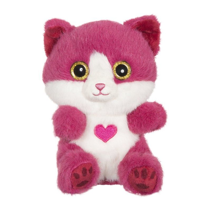 Peluche Cutydoo Love Chat - GIPSY TOYS - 13 cm - Rose framboise