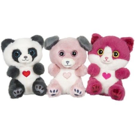 Peluche Cutydoo Love Chat - GIPSY TOYS - 13 cm - Rose framboise