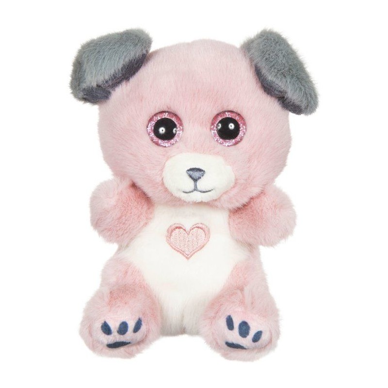 Peluche Cutydoo Love Chien - GIPSY TOYS - 13 cm - Rose / Gris