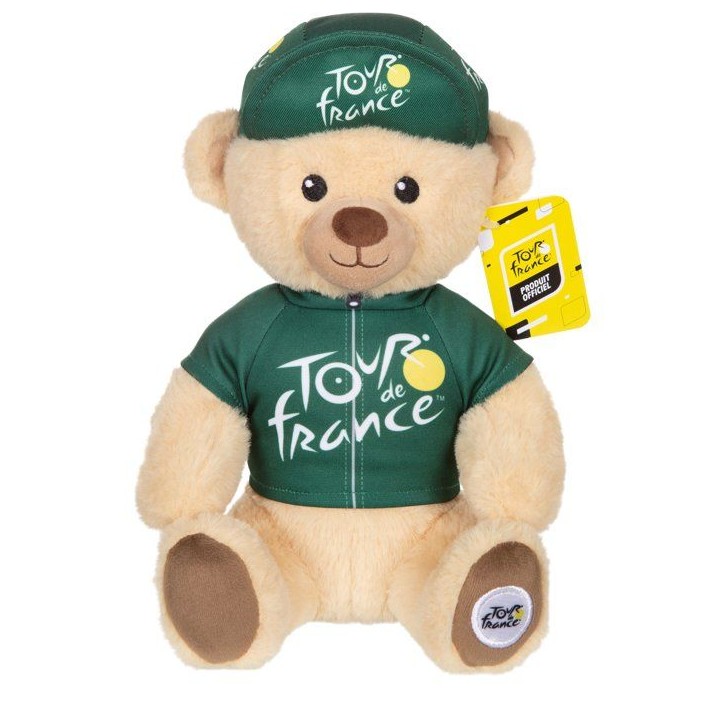 Peluche officielle du Tour de France - GIPSY TOYS - Tour de France - Ours maillot et casquette sprinteur vert - 24 cm Peluche officielle du Tour de France - GIPSY TOYS - Tour de France - Ours maillot et casquette sprinteur vert - 24 cm