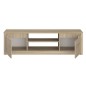 Meuble TV classique BETTY - Meuble en panneau de particules décor Chene - L150 x H42 x P60 cm