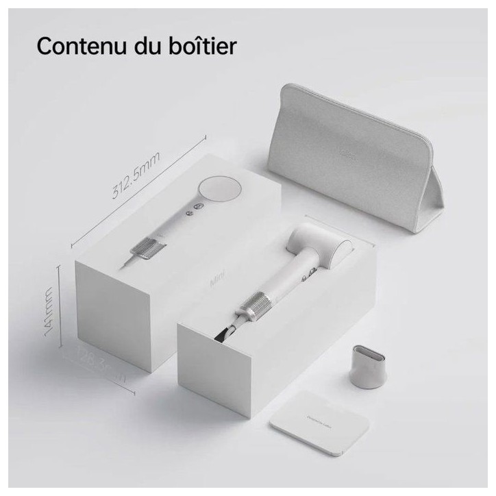 Seche-cheveux - LAIFEN - Mini - Compact - Voyage - Blanc