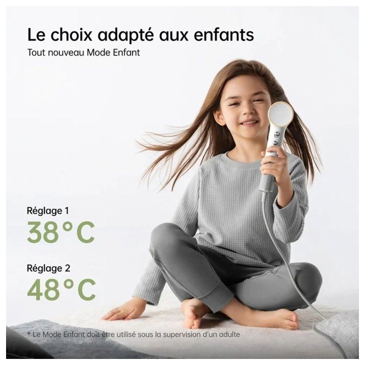 Seche-cheveux - LAIFEN - Mini - Compact - Voyage - Blanc