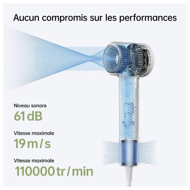 Seche-cheveux - LAIFEN - Mini - Compact - Voyage - Blanc