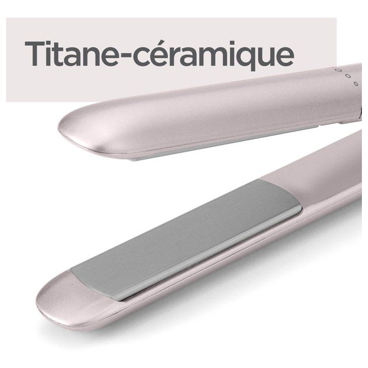 Lisseur cheveux - BABYLISS - ST516E - Plaques titane céramique - 180-235°C - Chauffe rapide Lisseur cheveux - BABYLISS - ST516E - Plaques titane céramique - 180-235°C - Chauffe rapide