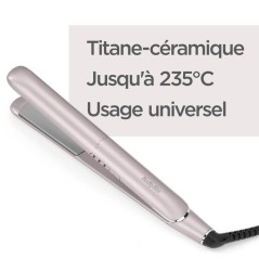 Lisseur cheveux - BABYLISS - ST516E - Plaques titane céramique - 180-