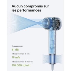 Seche-cheveux - LAIFEN - Mini - Compact - Voyage - Bleu glacier