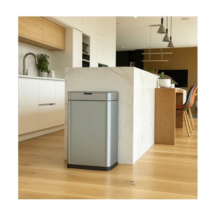 Poubelle de Cuisine Automatique - DAYTONA - 70 L - Inox Brossé - Kitchen Move Poubelle de Cuisine Automatique - DAYTONA - 70 L - Inox Brossé - Kitchen Move
