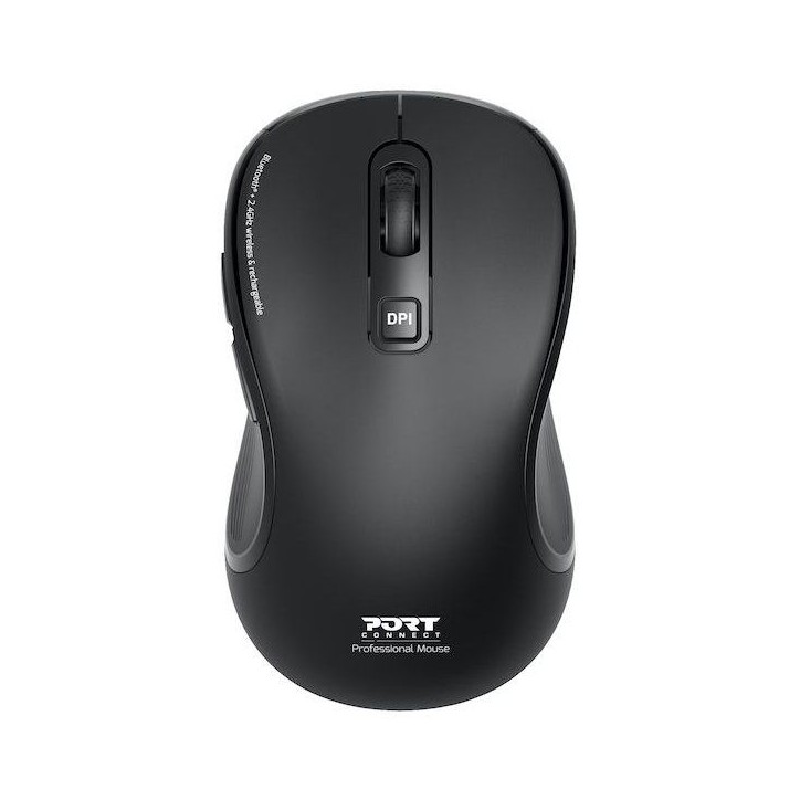 Souris sans fil - PORT Designs - 910010 - Bluetooth & 2.4 GHz - Essentielle - Noir Souris sans fil - PORT Designs - 910010 - Bluetooth & 2.4 GHz - Essentielle - Noir