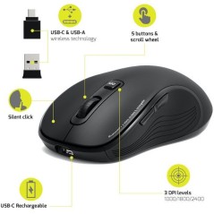 Souris sans fil - PORT Designs - 910010 - Bluetooth & 2.4 GHz - Essent