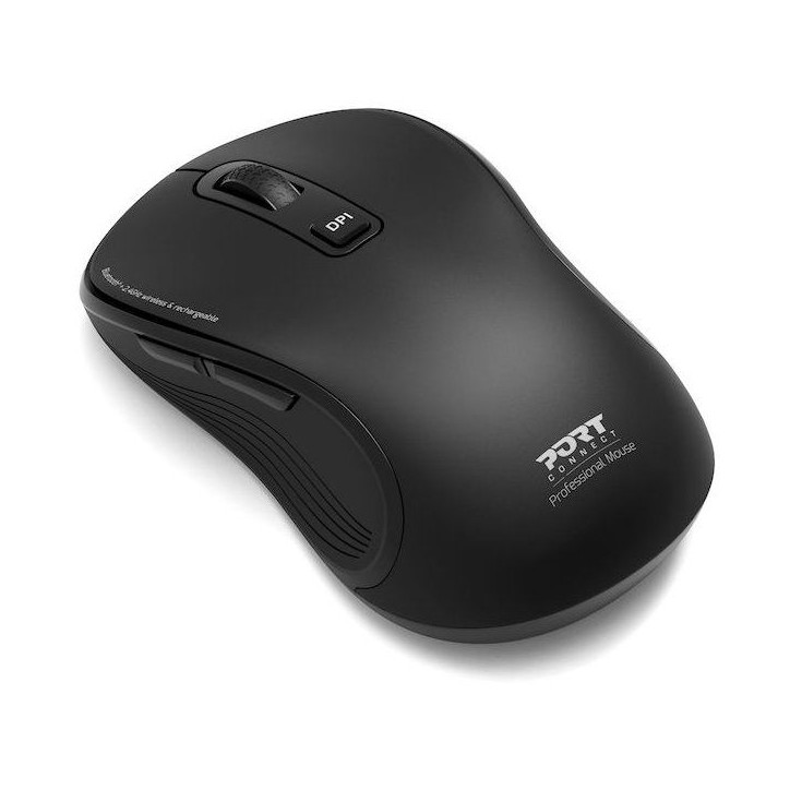 Souris sans fil - PORT Designs - 910010 - Bluetooth & 2.4 GHz - Essentielle - Noir Souris sans fil - PORT Designs - 910010 - Bluetooth & 2.4 GHz - Essentielle - Noir